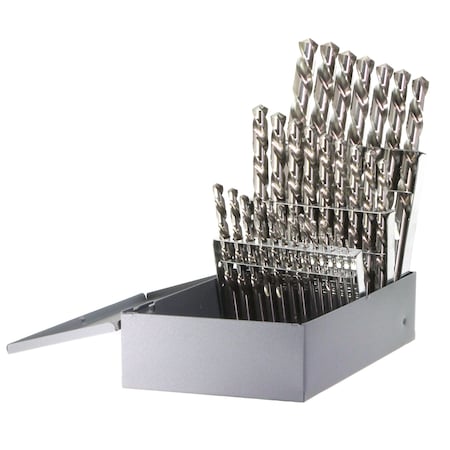 Drillco 29PC LEFT HAND DRILL SET 1/16-1/2 BY 64ths 200LH29